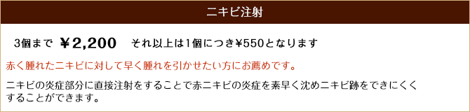 ニキビ注射